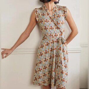 Boden Size 6 Faux Wrap Jersey Dress